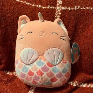 Squishmallows mitzie cat mermaid 8"